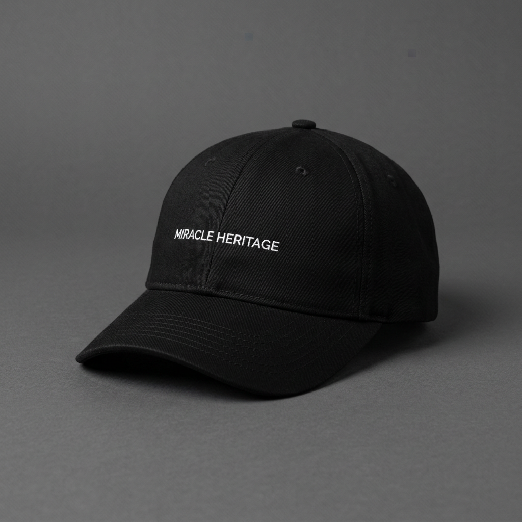 Miracle Heritage cap, black colourway